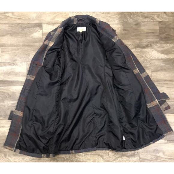 Merona Womens Size S Retro Plaid Belted Dress Coat - Picture 4 of 7